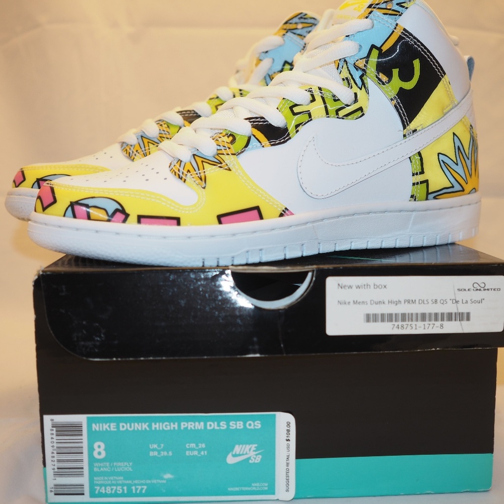 Nike Dunk High Premium SB DE LA SOUL-White/Yellow